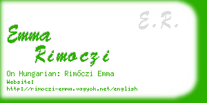 emma rimoczi business card